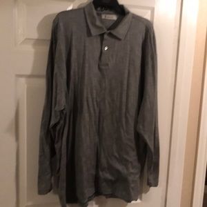 Vardon Golf Shirt Gray Long Sleeve XXL